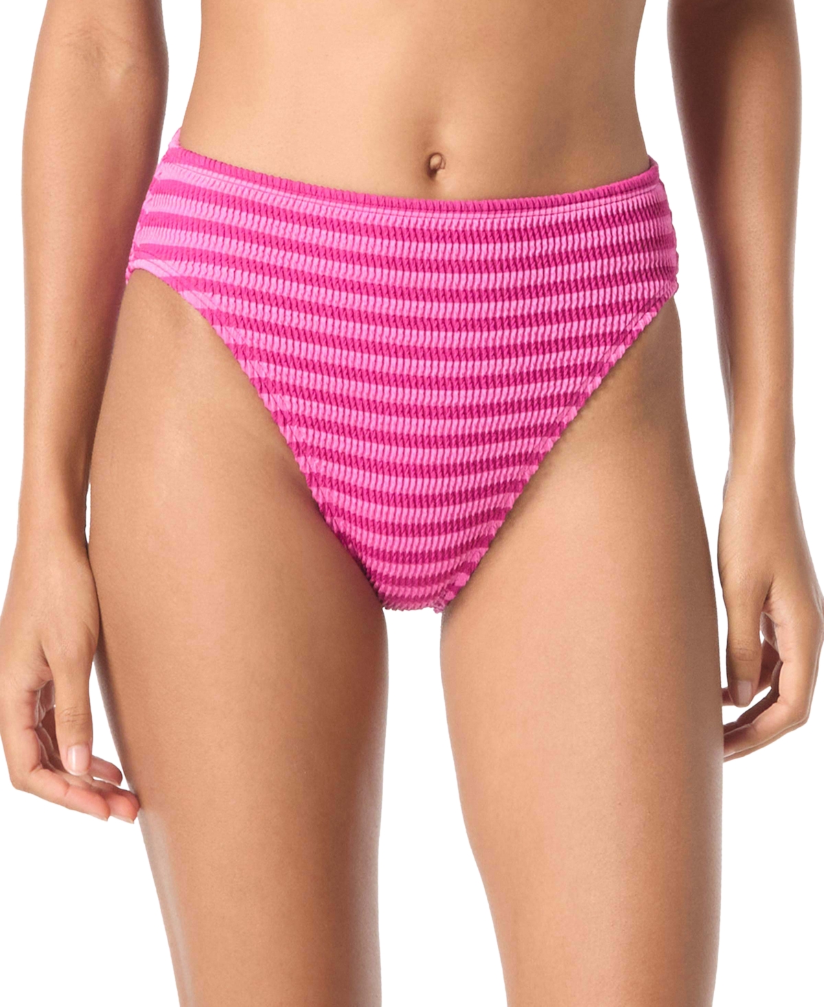 Michael Michael Kors Women's High-Rise Bikini Bottoms - Bright Wild Berry