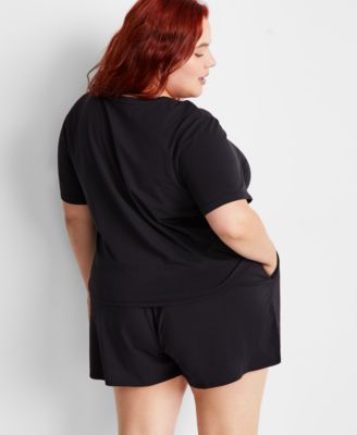 Women's Short-Sleeve Boxer Pajama Set XS-3X