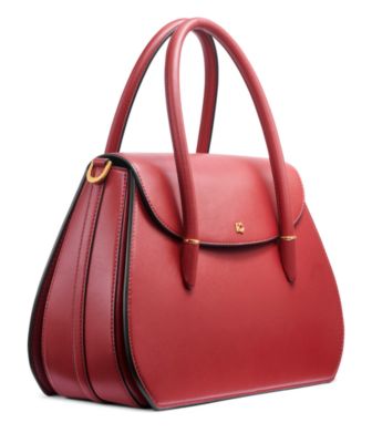 Bellerose Double Top Handle Leather Satchel