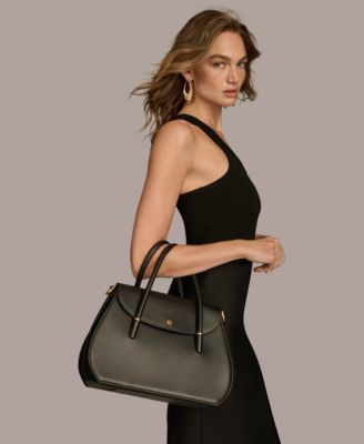 Bellerose Double Top Handle Leather Satchel