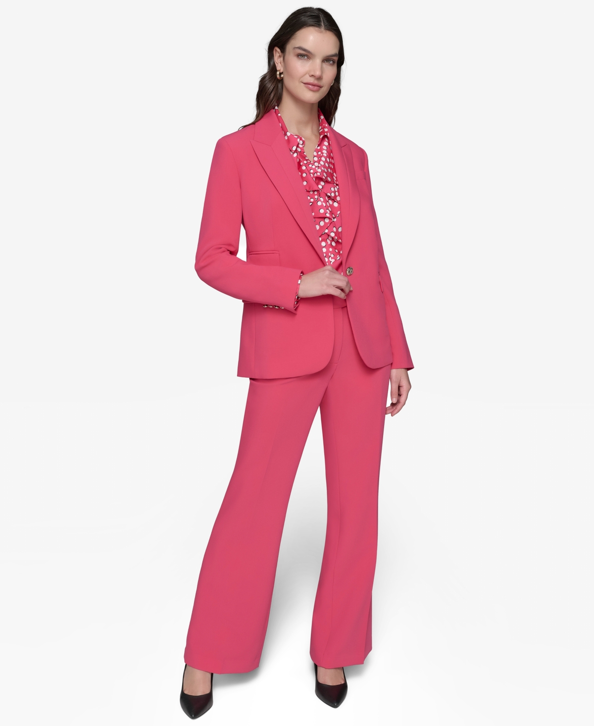 Karl Lagerfeld Paris Women's One-Button Blazer
