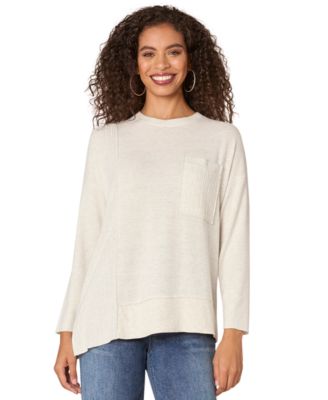 Democracy - Petite Scoop-Neck Asymmetrical-Hem Top