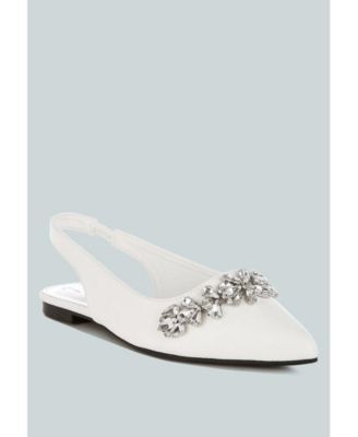 Adhara Diamante Embellished Flat Sandals