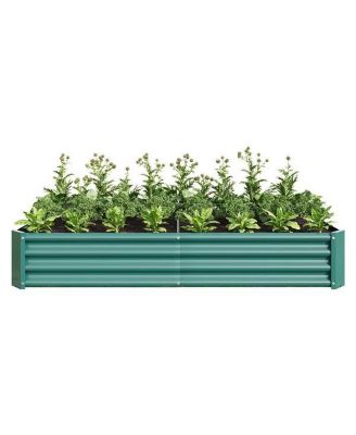 Metal Raised Garden Bed for Outdoor Plants, Vegetables, and Flowers - Rectangular Planter