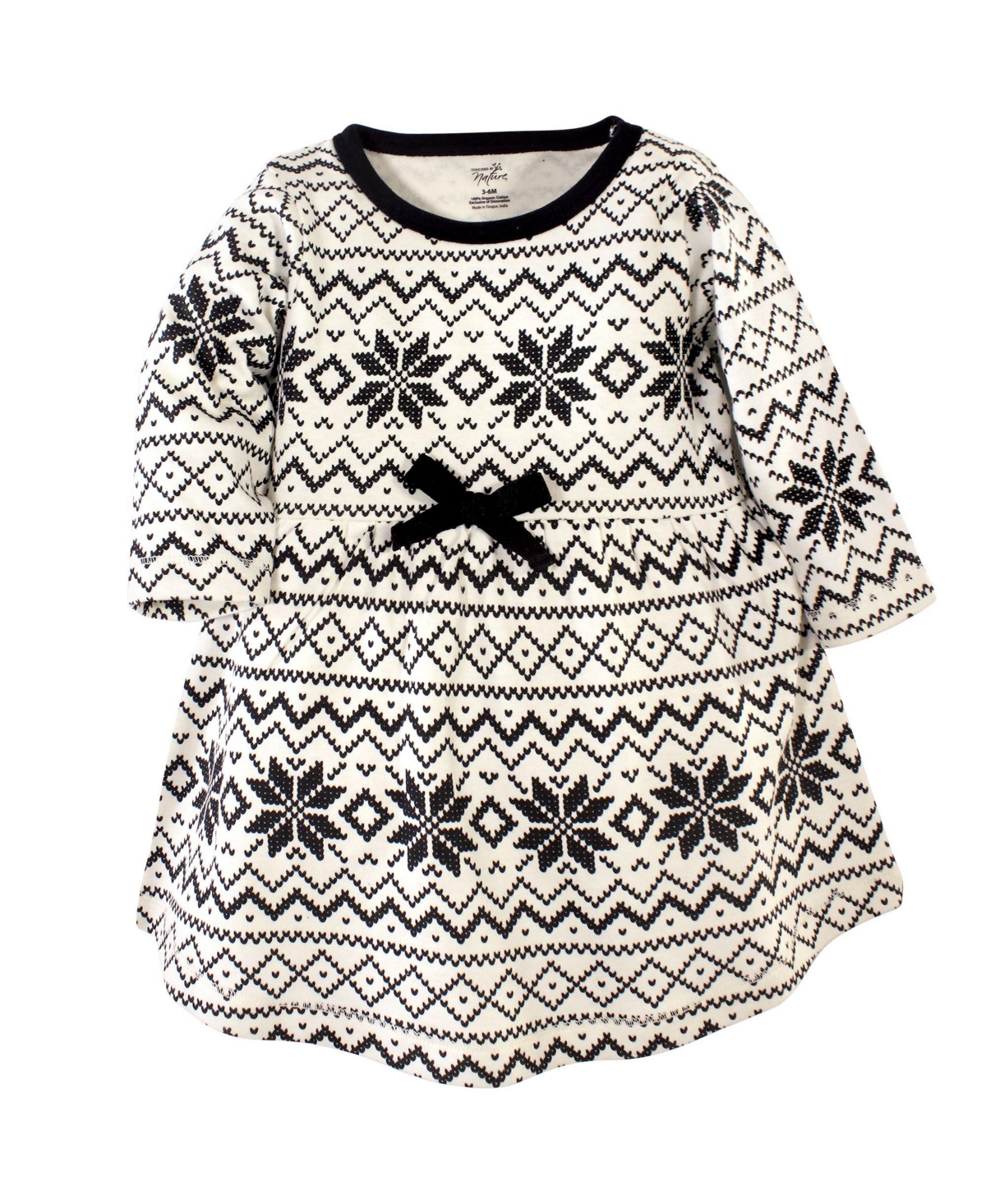 Touched by Nature Toddler Girls Organic Cotton Long-Sleeve Dresses 2pk, Buffalo Plaid