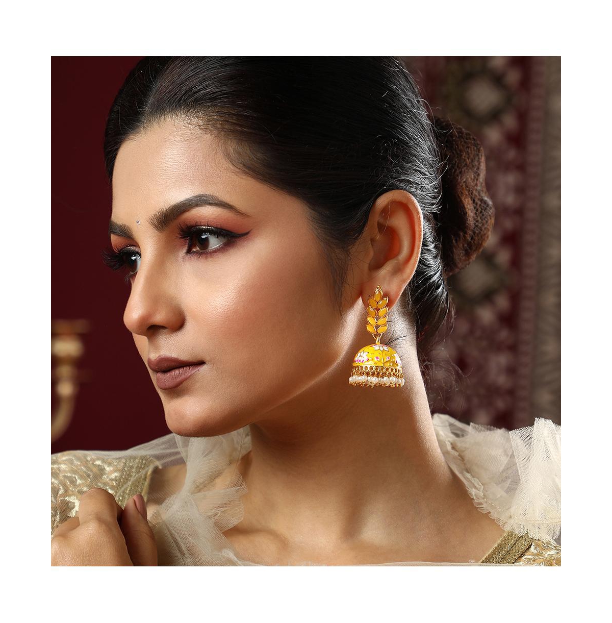 Sohi Women's The Zohra Jewellery Set In Yellow