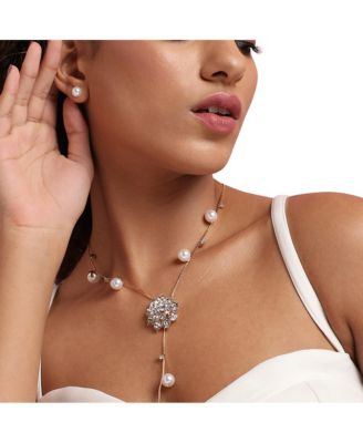 Women's Floral Drop Negligee Necklace