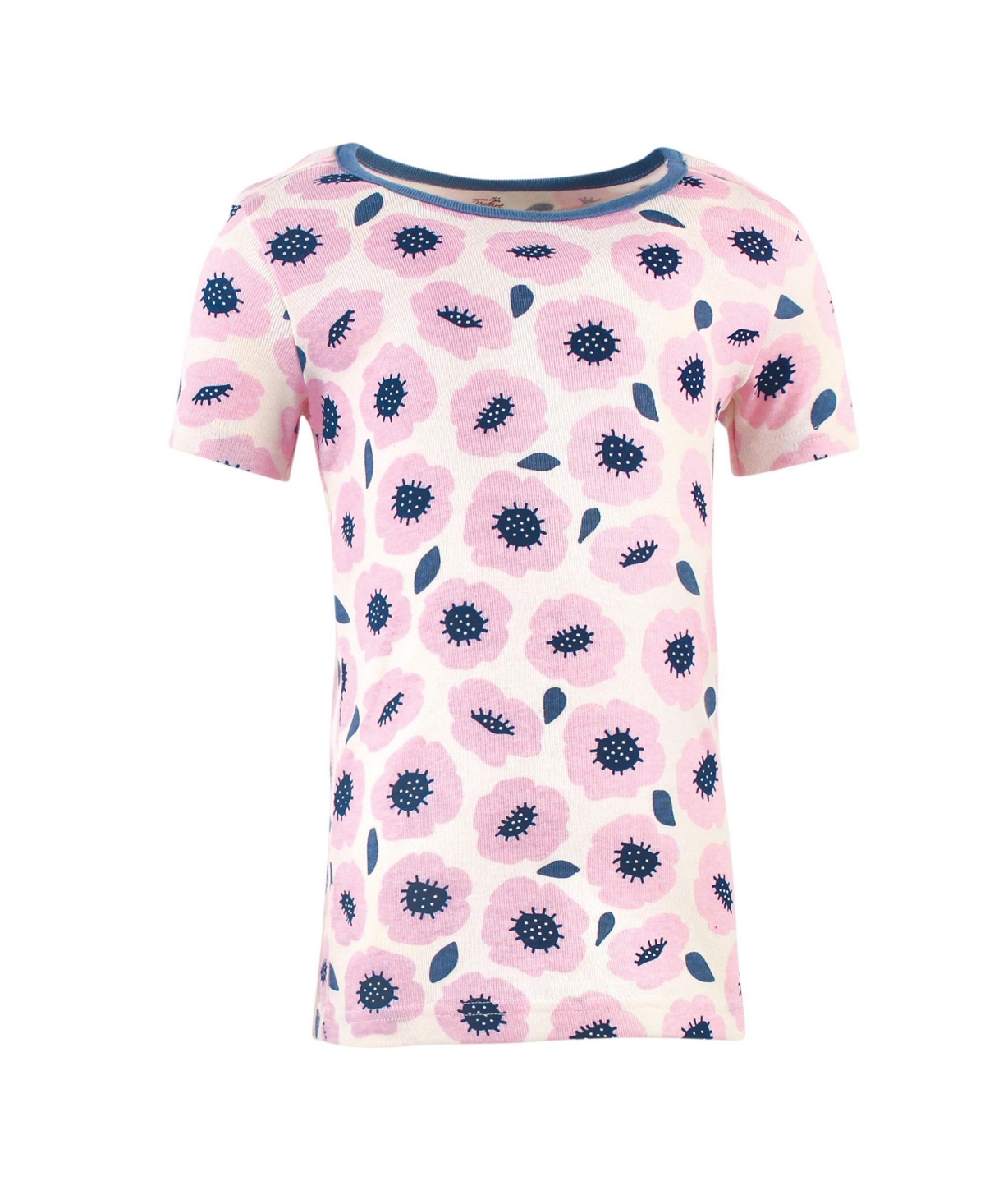 Touched by Nature Big Girls Organic Cotton Tight-Fit Pajama Set, Blossoms