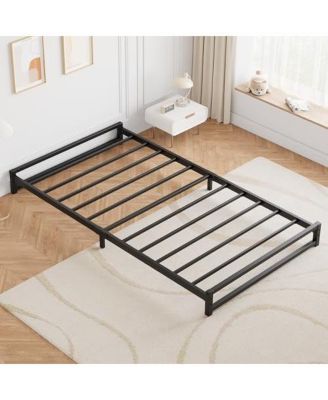 Twin Size Metal Platform Bed Frame with Steel Slat Support