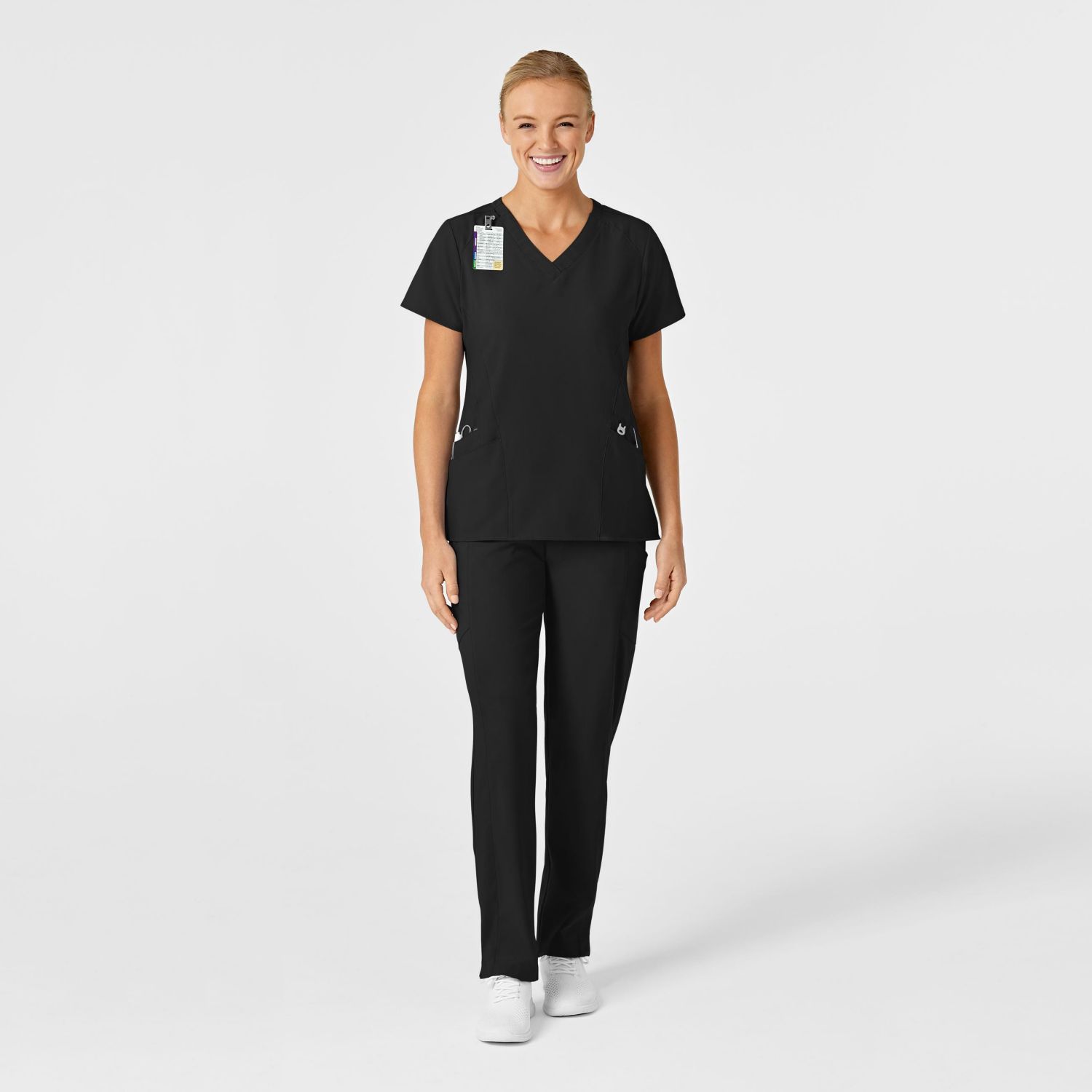 Women's W123 Stylized V-Neck Scrub Top