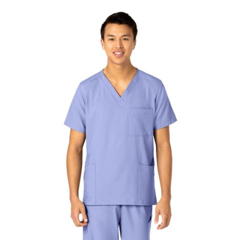Женский топ Wink W123 Unisex 4 Pocket Utility Scrub, цвет: Синий