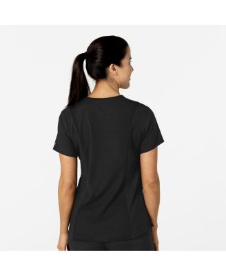 Plus Size W123 Flex-n-Reach V-Neck Scrub Top