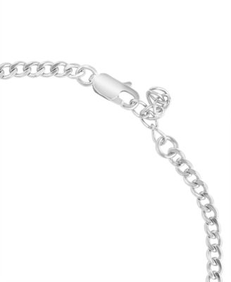 EFFY&reg; Cultured Freshwater Pearl (6mm) Curb Link Chain Bracelet in Sterling Silver