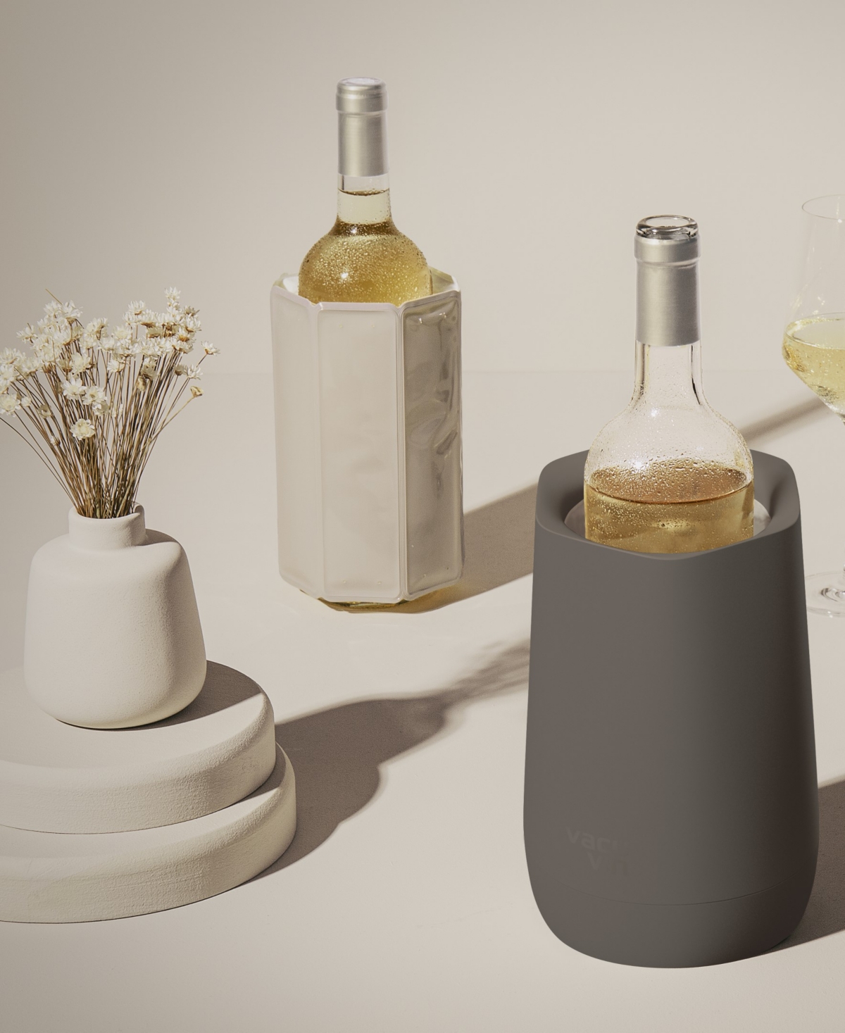 Vacu Vin Active Wine Cooler Hexo In Graphite