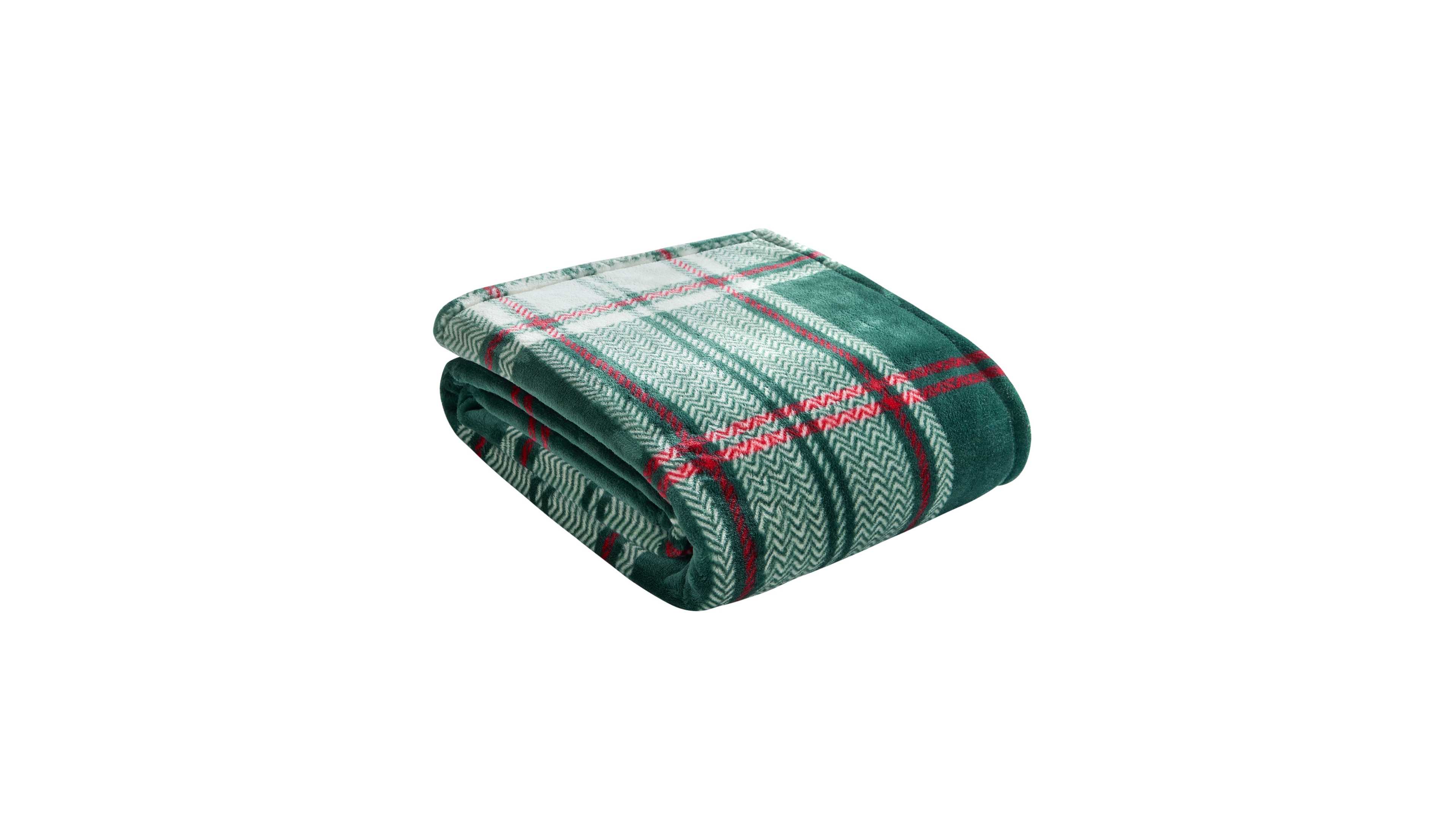 Lucky Brand Plaid Plush Throw, 50" x 70"