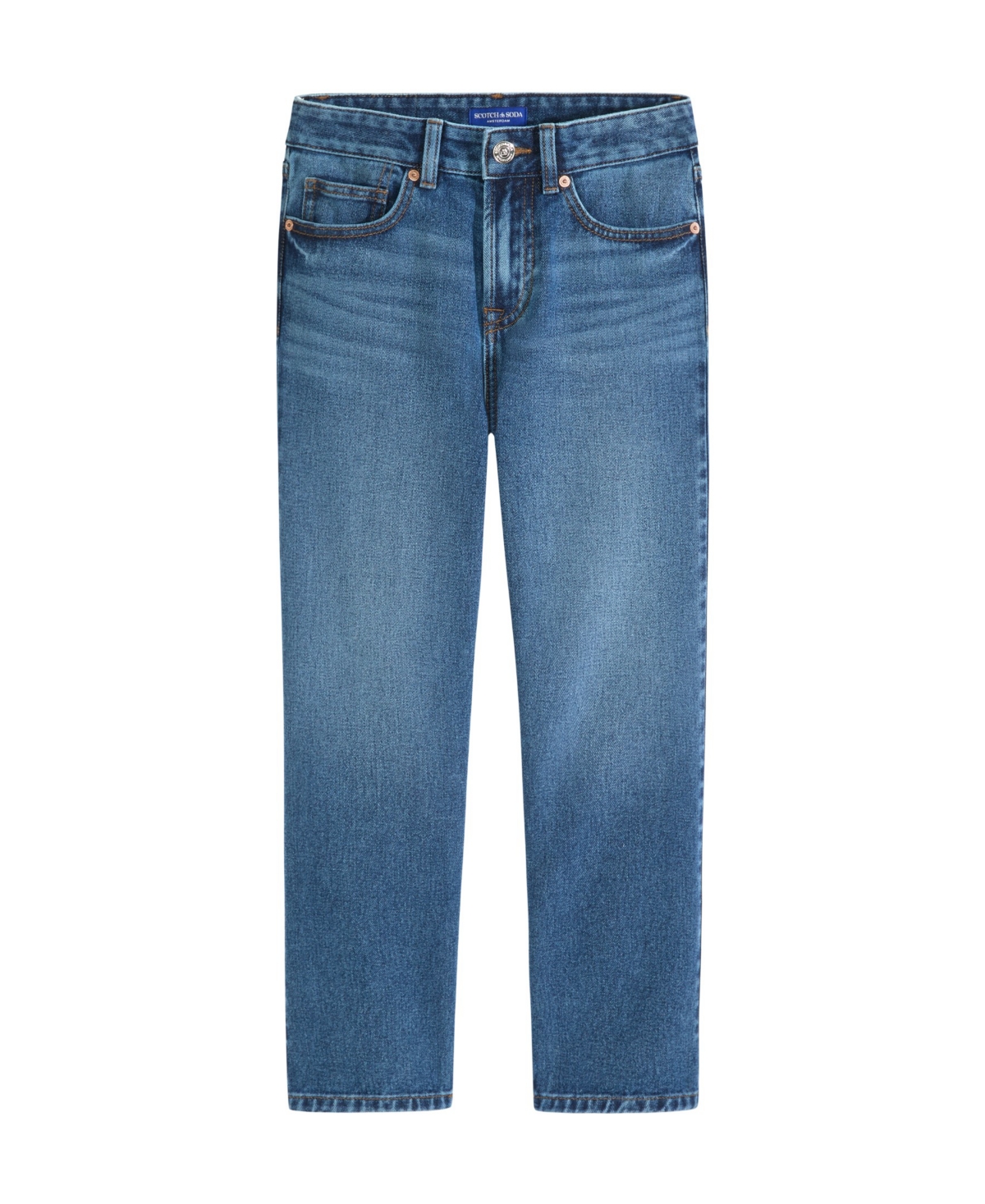 Scotch & Soda Big Boys Medium 5 Pocket Straight Jean In Edison Wash