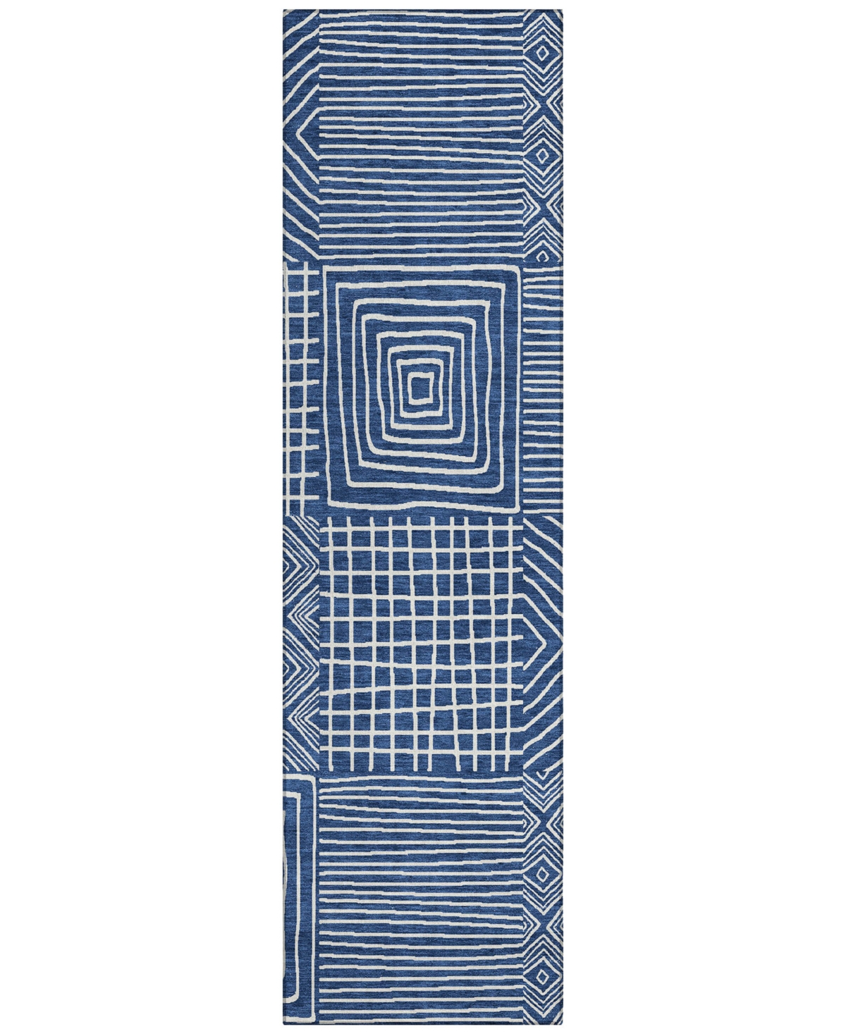 Addison Chantille Machine Washable Acn1044 2'3"x7'6" Runner Area Rug In Navy