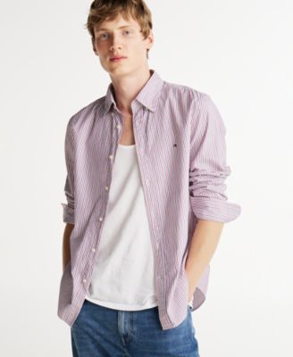 Tommy Hilfiger - Men's Regular-Fit Striped Poplin Shirt
