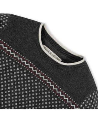 Baby Boys Long Sleeve Intarsia Crew Neck Pullover Sweater