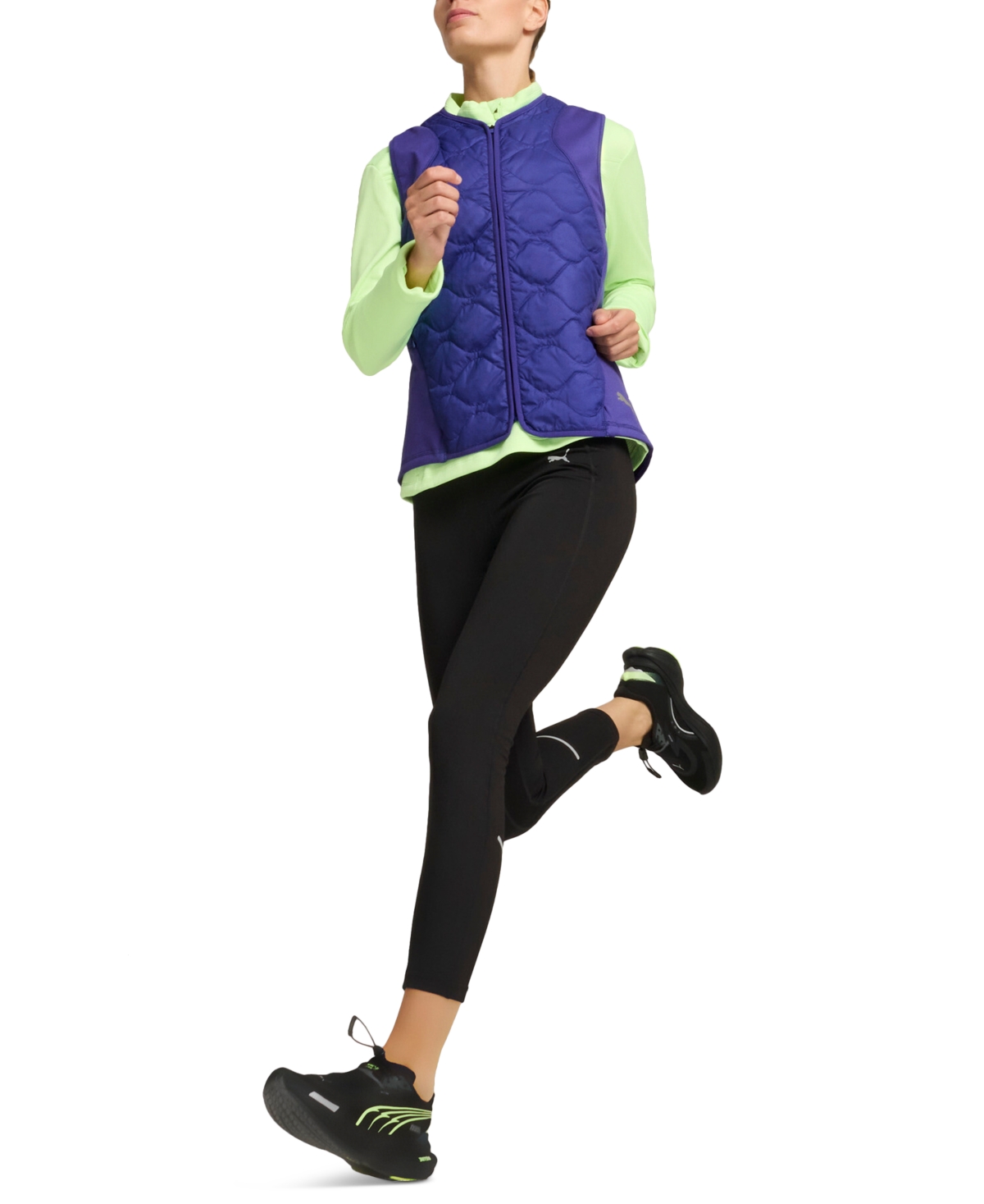 Puma Run Cloudspun Wrmlbl Women's Padded Running Vest In Blue