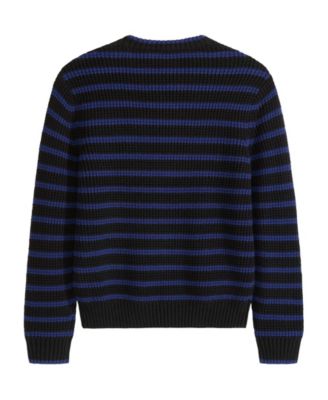 Big Boys Yarn Dye Stripe Crew Neck Sweater