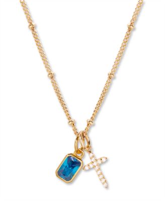 Josephine Cross Birthstone Necklace