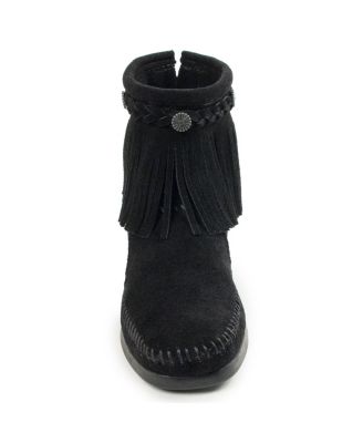 Women's Suede High Top Back Zip Boots
