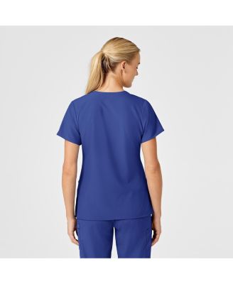 Plus Size W123 Stylized V-Neck Scrub Top