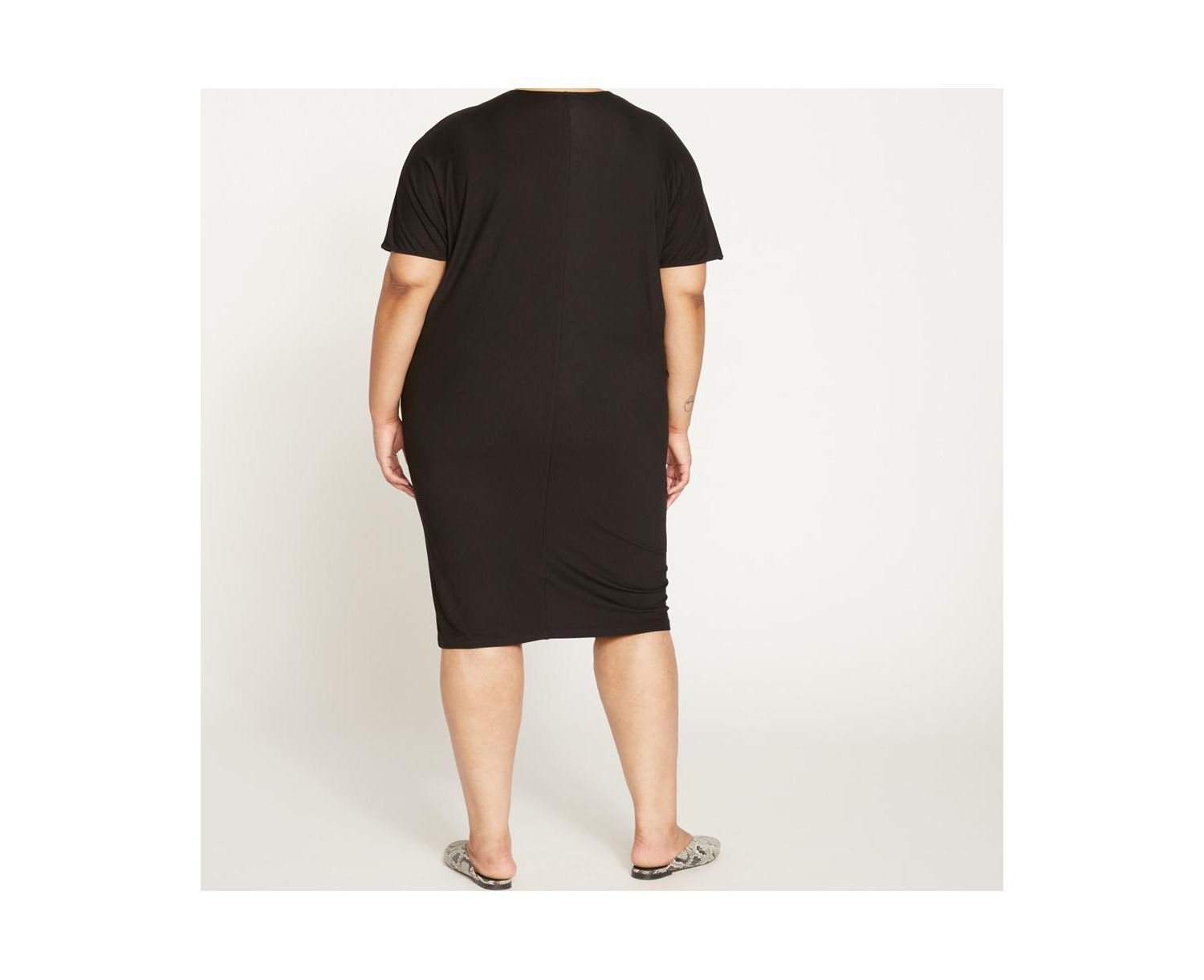 Plus Size Teresa Liquid Jersey V-Neck Dress