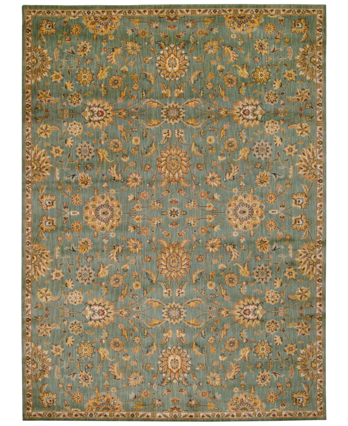 kathy ireland Home Ancient Times Ancient Treasures Teal 7'9in x 10'10in Area Rug