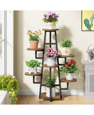 Wooden Corner Plant Pots Holder Rack Flower Stand Shelf Planter Organizer,7 Tier Plant Stand Indoor