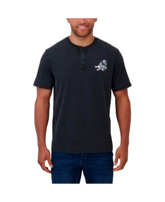 Men's Black Dallas Cowboys Washed Henley T-Shirt