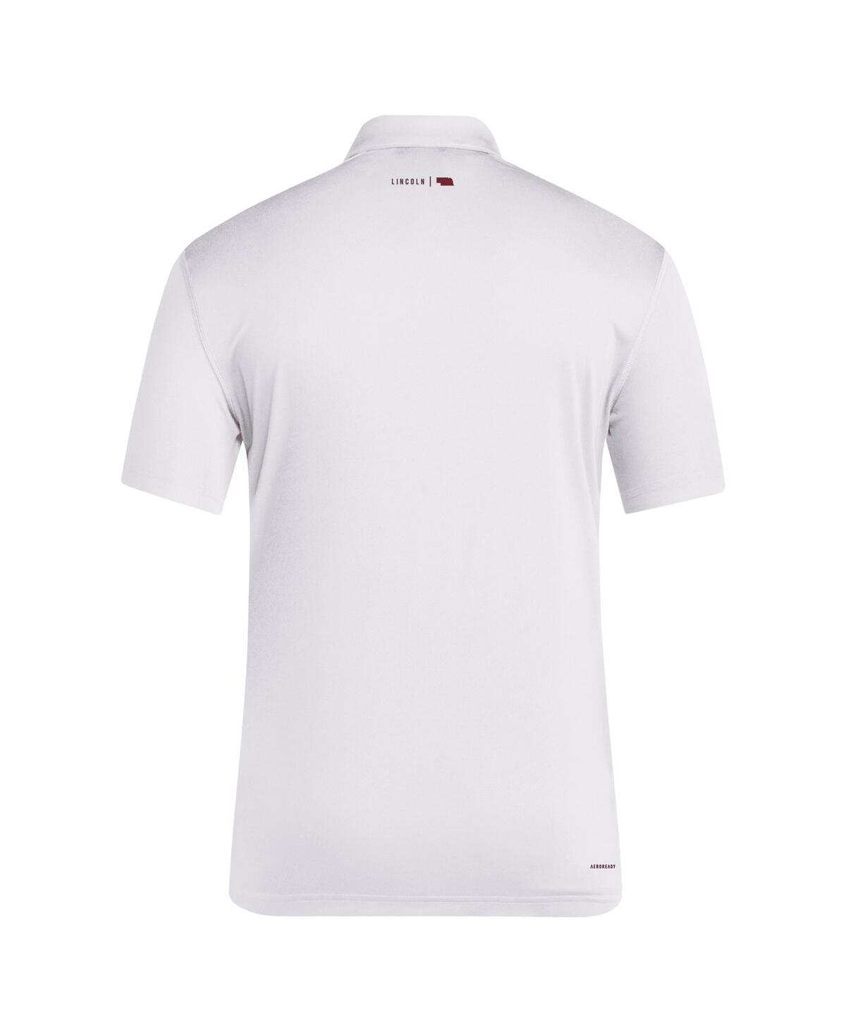 Adidas Men'sNebraska Huskers 2024 Coaches Aeroready Polo - White