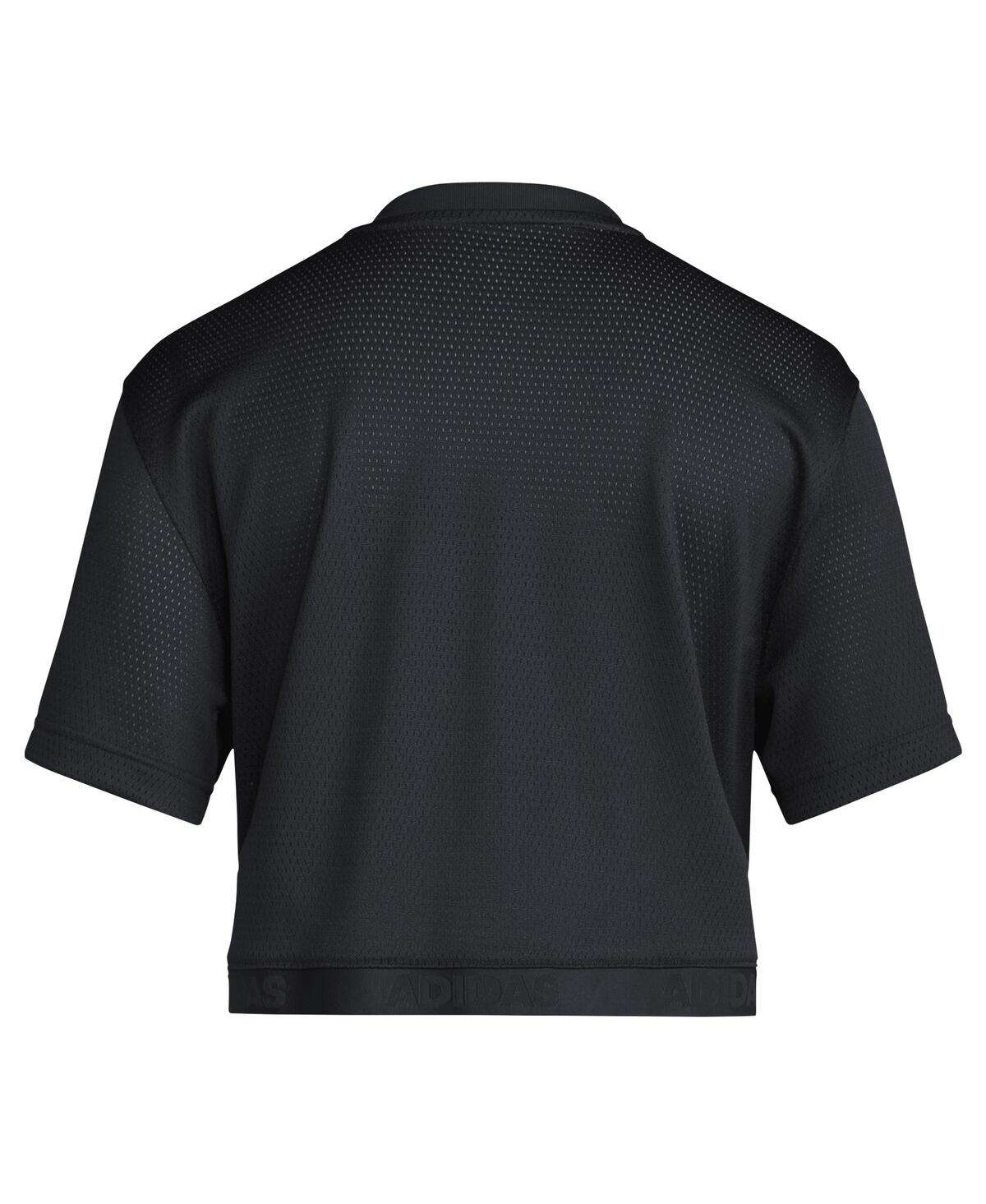 Adidas Women'sArizona State Sun Devils Primegreen V-Neck Cropped Jersey - Black