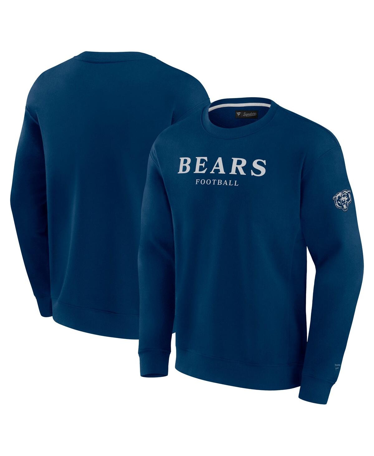 Shop Fanatics Men's And Women's Navy Chicago Bears Elements Unlimited Fleece Pullover Sweatshirt