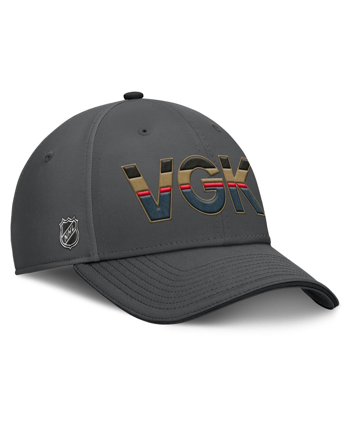 Fanatics Men'sVegas Golden Knights Authentic Pro Rink Team Code Flex Hat - Gray
