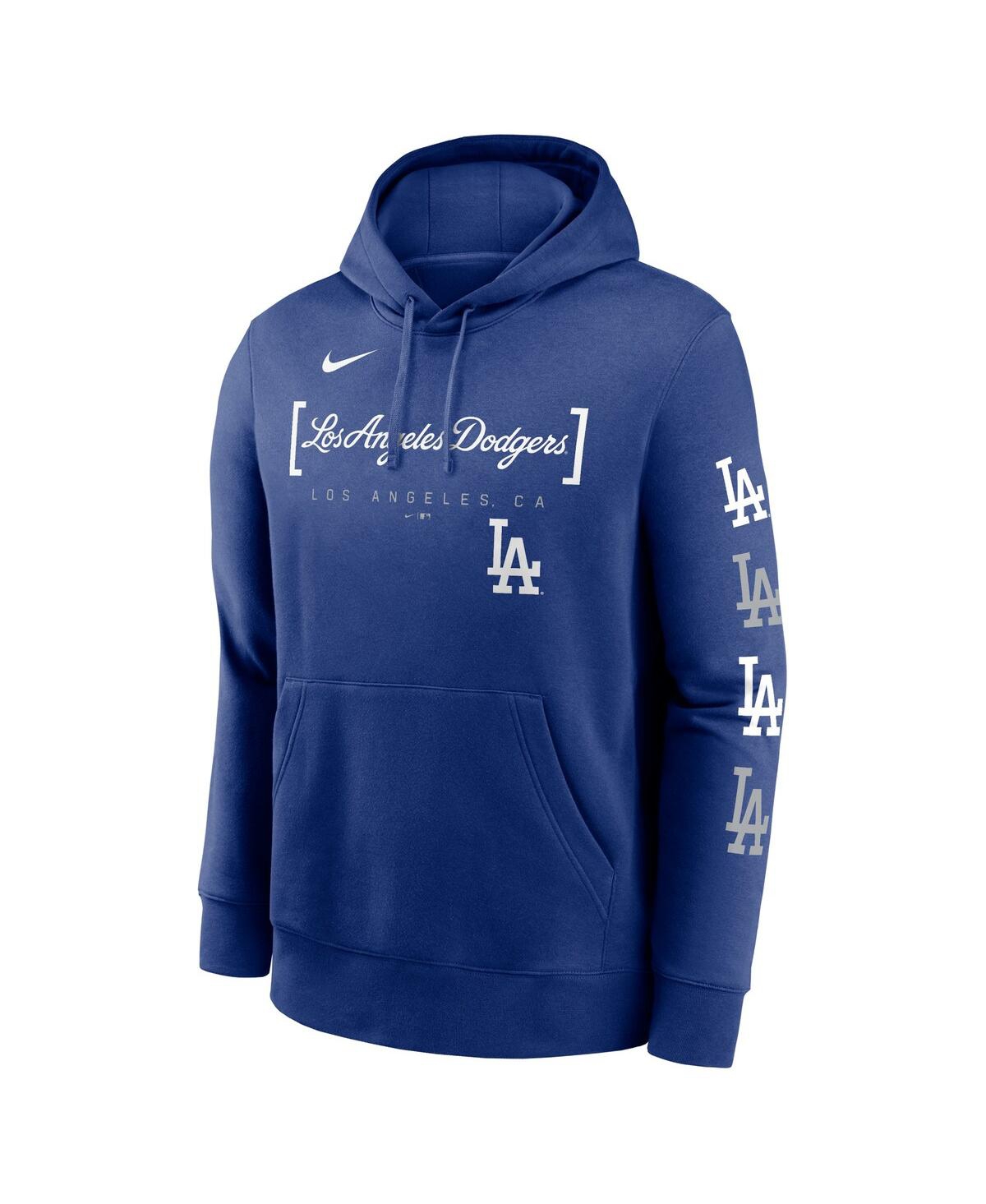 Nike Men'sLos Angeles Dodgers Club Stack Pullover Hoodie - Royal