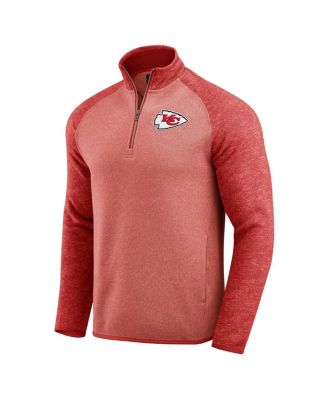 Men's Red Kansas City Chiefs Tonal Quarter-Zip Jacket