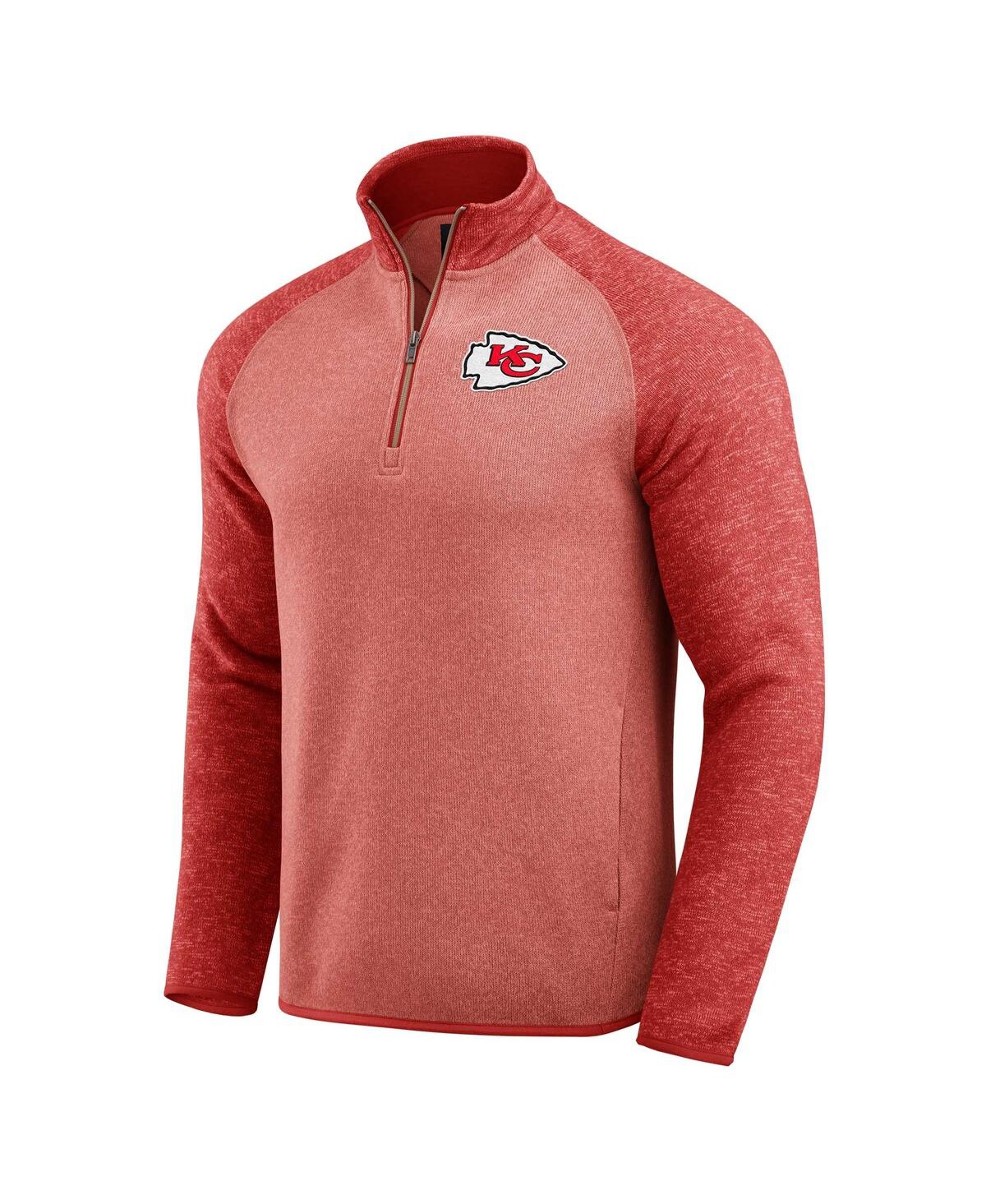 Fanatics Men's Red Kansas City Chiefs Tonal Quarter-zip Jacket In Red