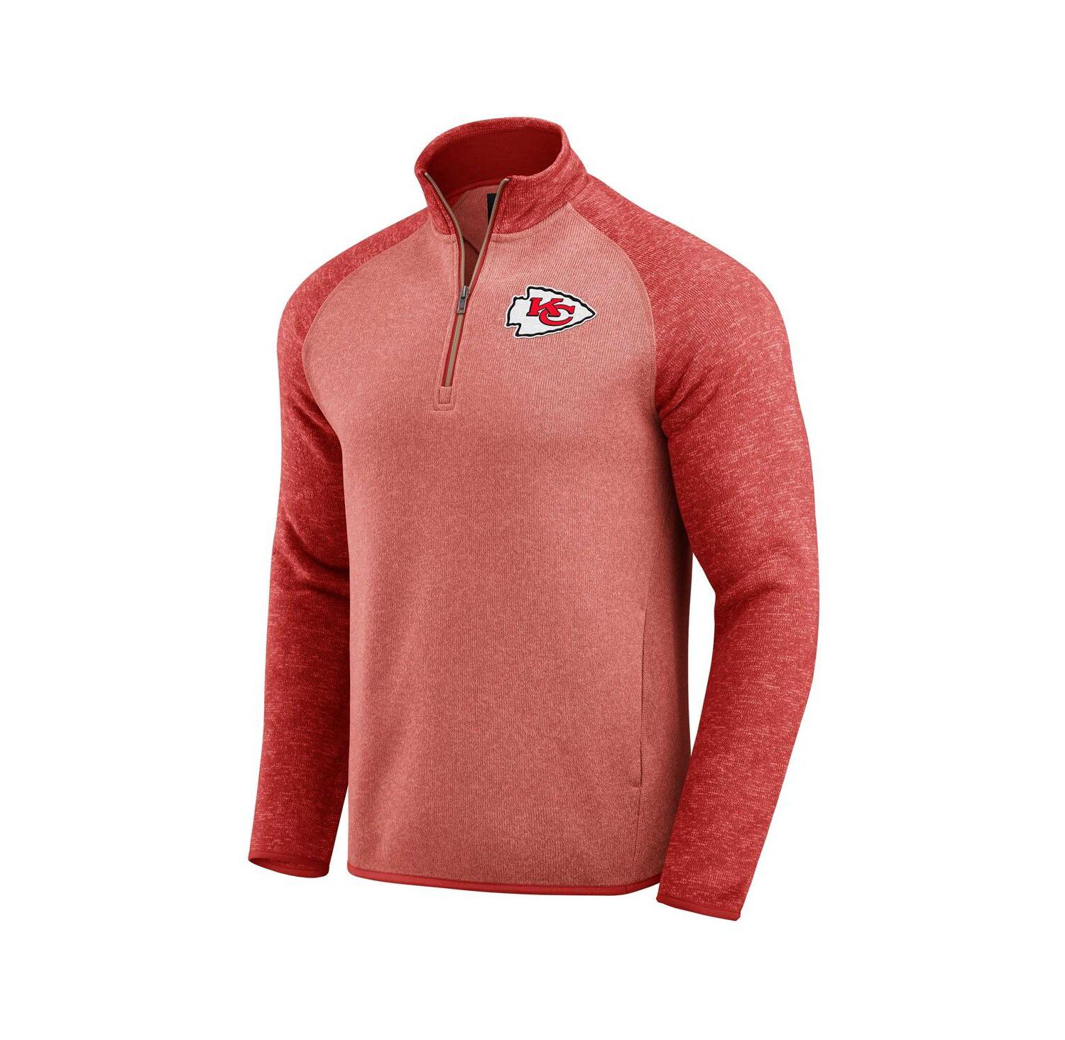 Men's Red Kansas City Chiefs Tonal Quarter-Zip Jacket