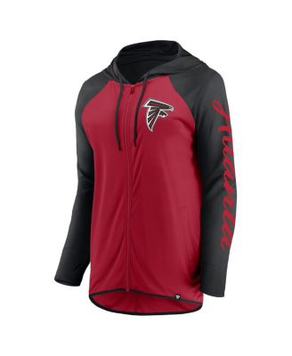 Women's Red/Black Atlanta Falcons Script Full-Zip Hoodie