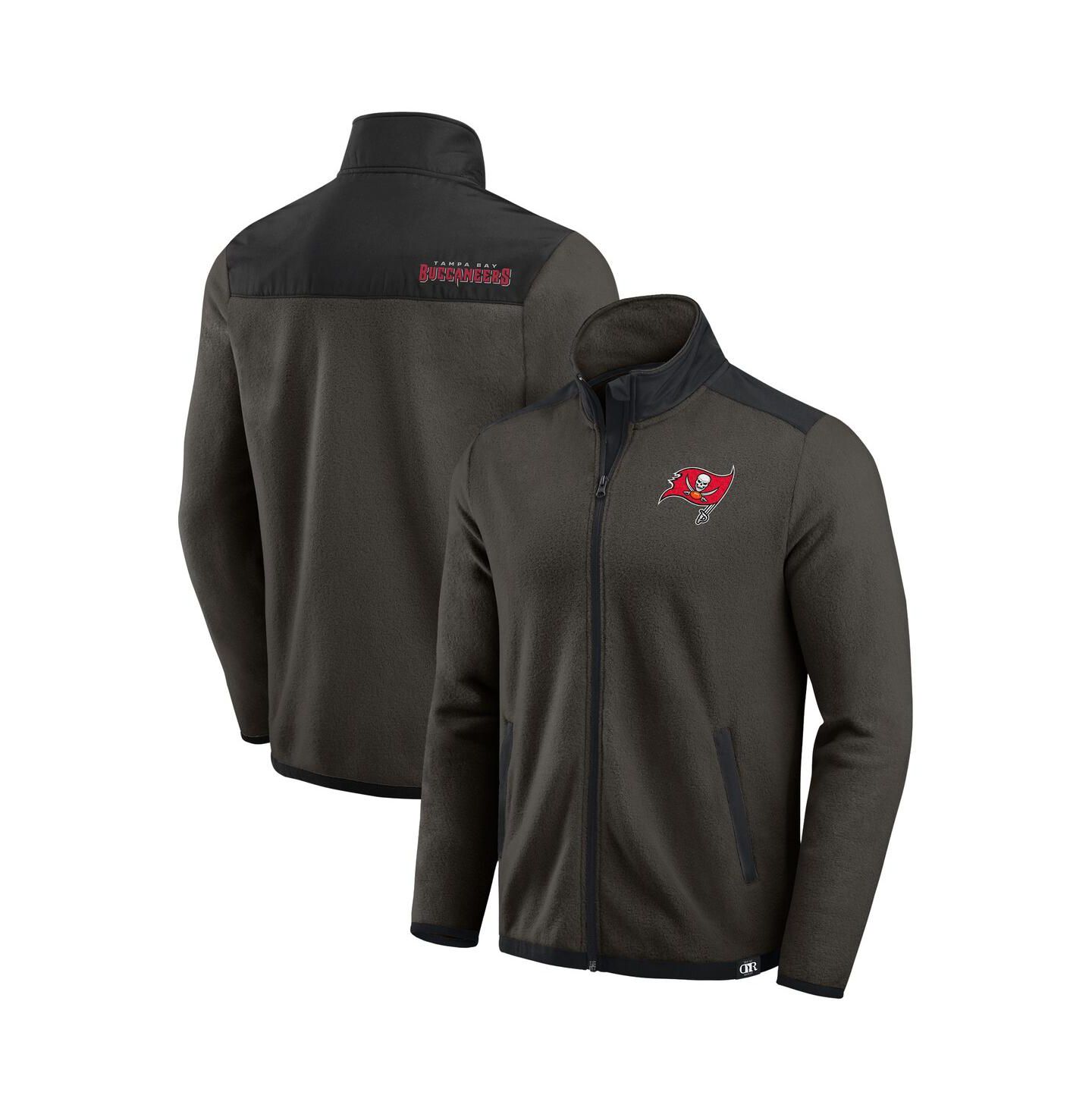 Мужская куртка Fanatics Pewter Tampa Bay Buccaneers Color Block Polar Fleece Full-Zip — фото 1