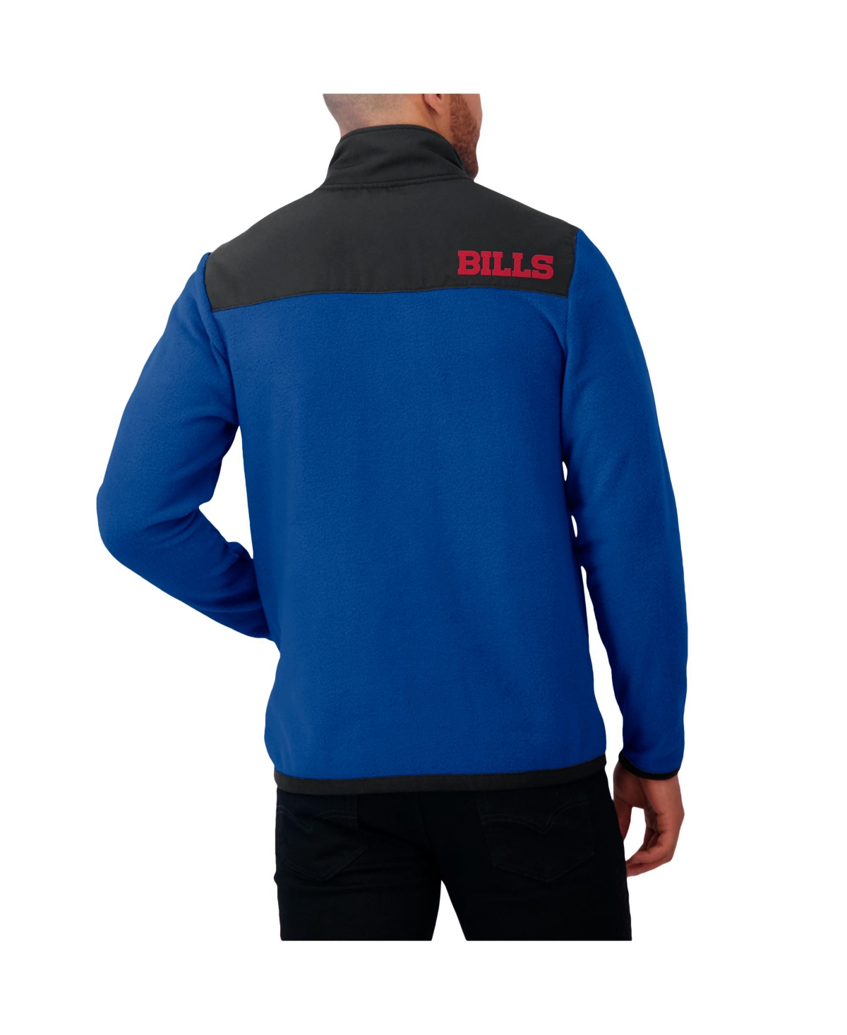 Fanatics Men'sBuffalo Bills Color Block Polar Fleece Full-Zip Jacket - Royal