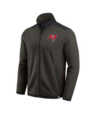 Men's Pewter Tampa Bay Buccaneers Color Block Polar Fleece Full-Zip Jacket