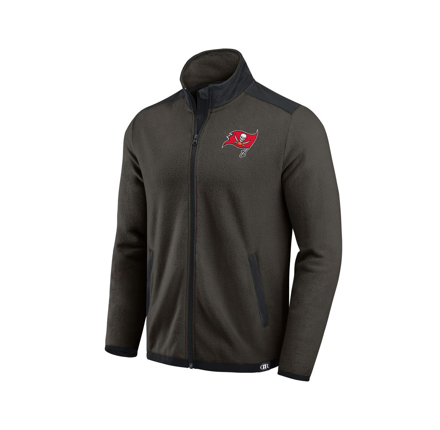 Men's Pewter Tampa Bay Buccaneers Color Block Polar Fleece Full-Zip Jacket