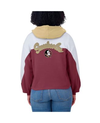 Women's Garnet Florida State Seminoles Color-Block Full-Zip Hoodie