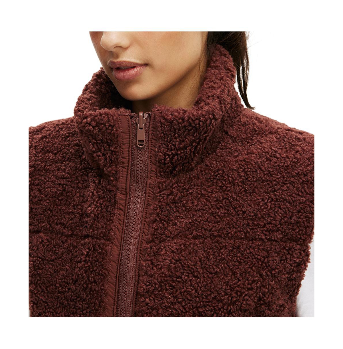 Cotton On Women's Mother Puffer Sherpa Reversible Vest