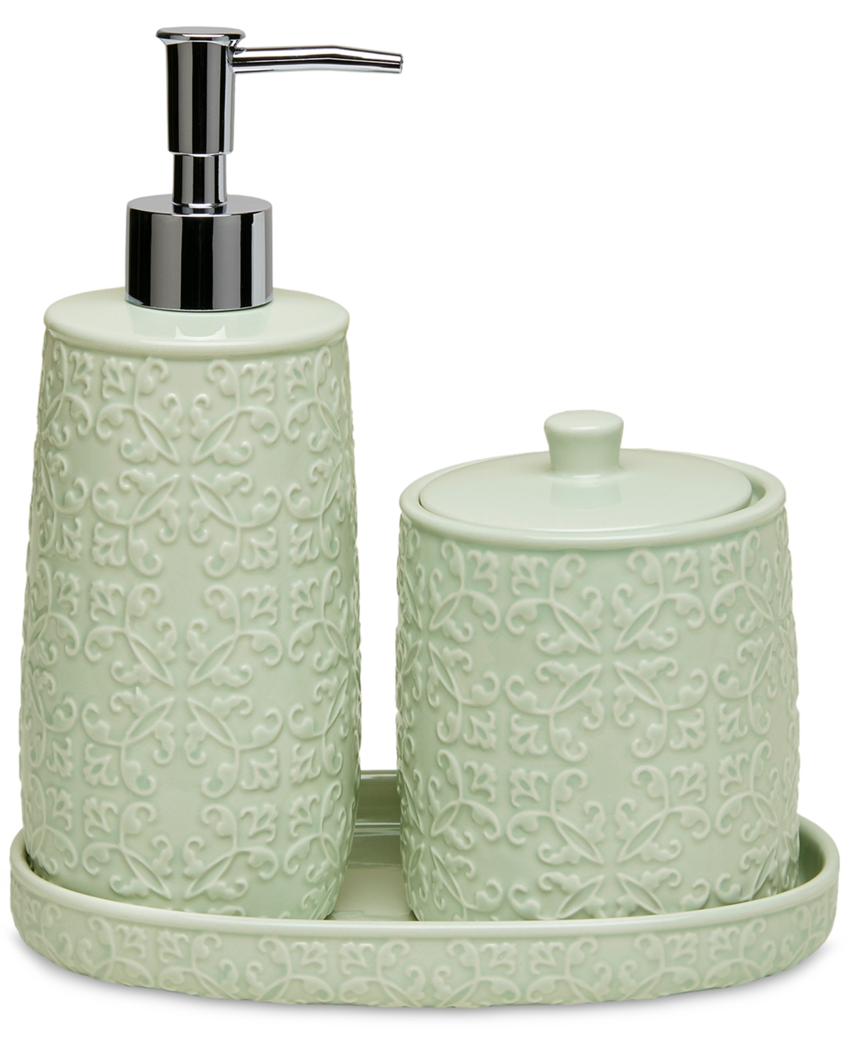 Decor Studio Emily 3-pc. Bath Accessory Set In Aqua