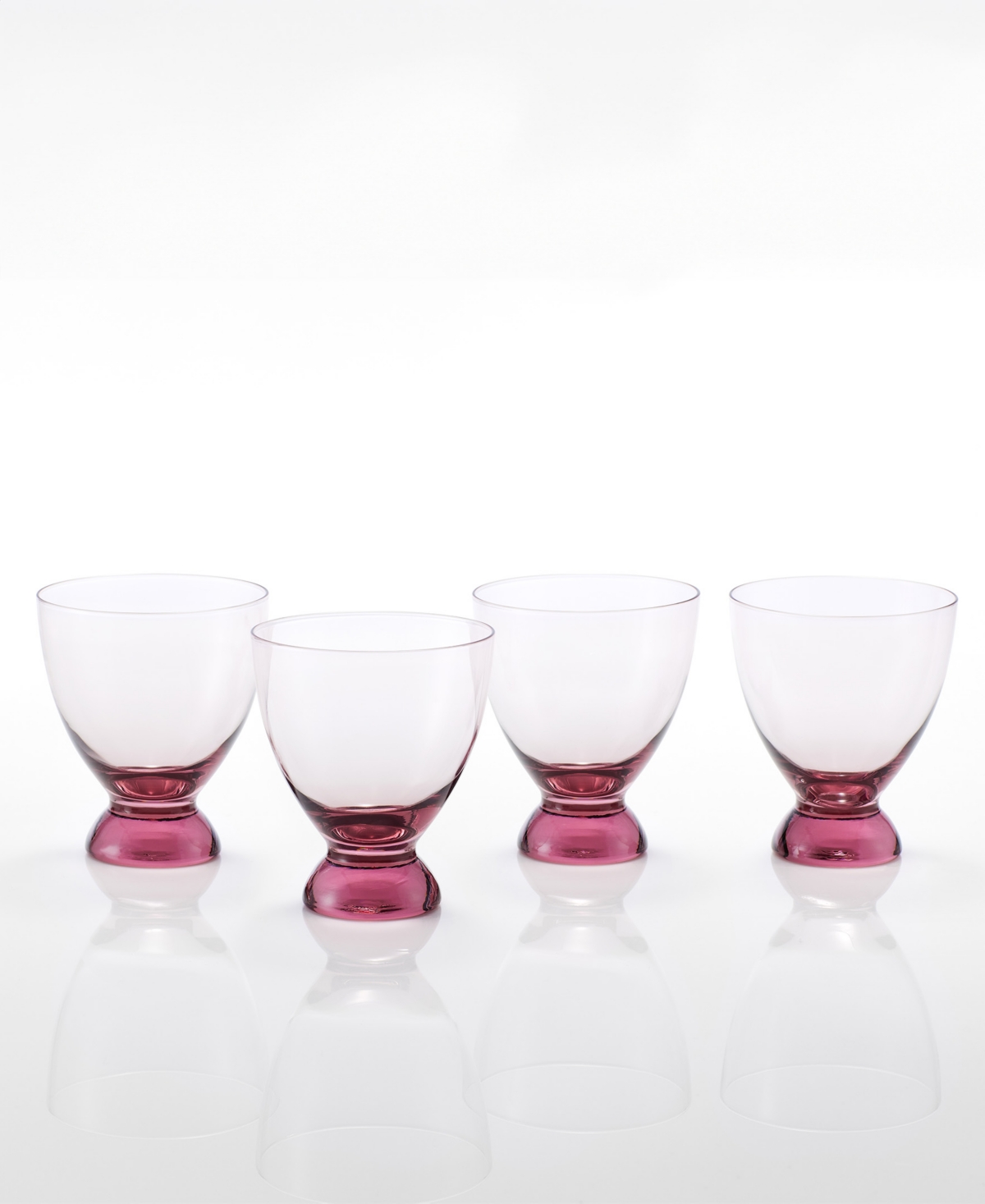 Fortessa Gala Lowball Cocktail Glasses, Set Of 4 In Pink