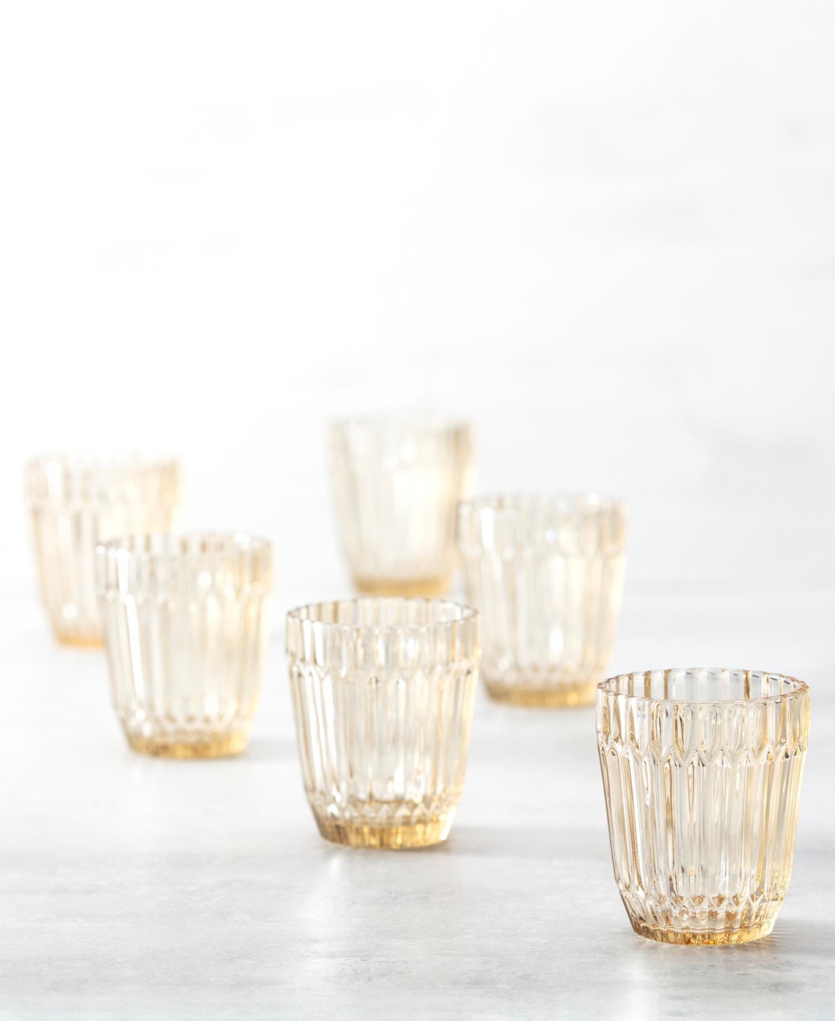 Fortessa Archie Double Old Fashioned Glasses, Set Of 6 In Ginger Gold